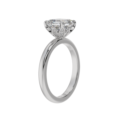 Royal Blossom Asscher Solitaire Ring - Caratlink