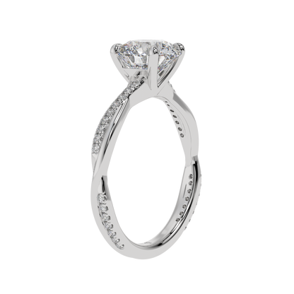 Serene Twist Solitaire Ring - Caratlink