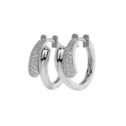 Diamond Accent Sculpted Huggies Caratlink