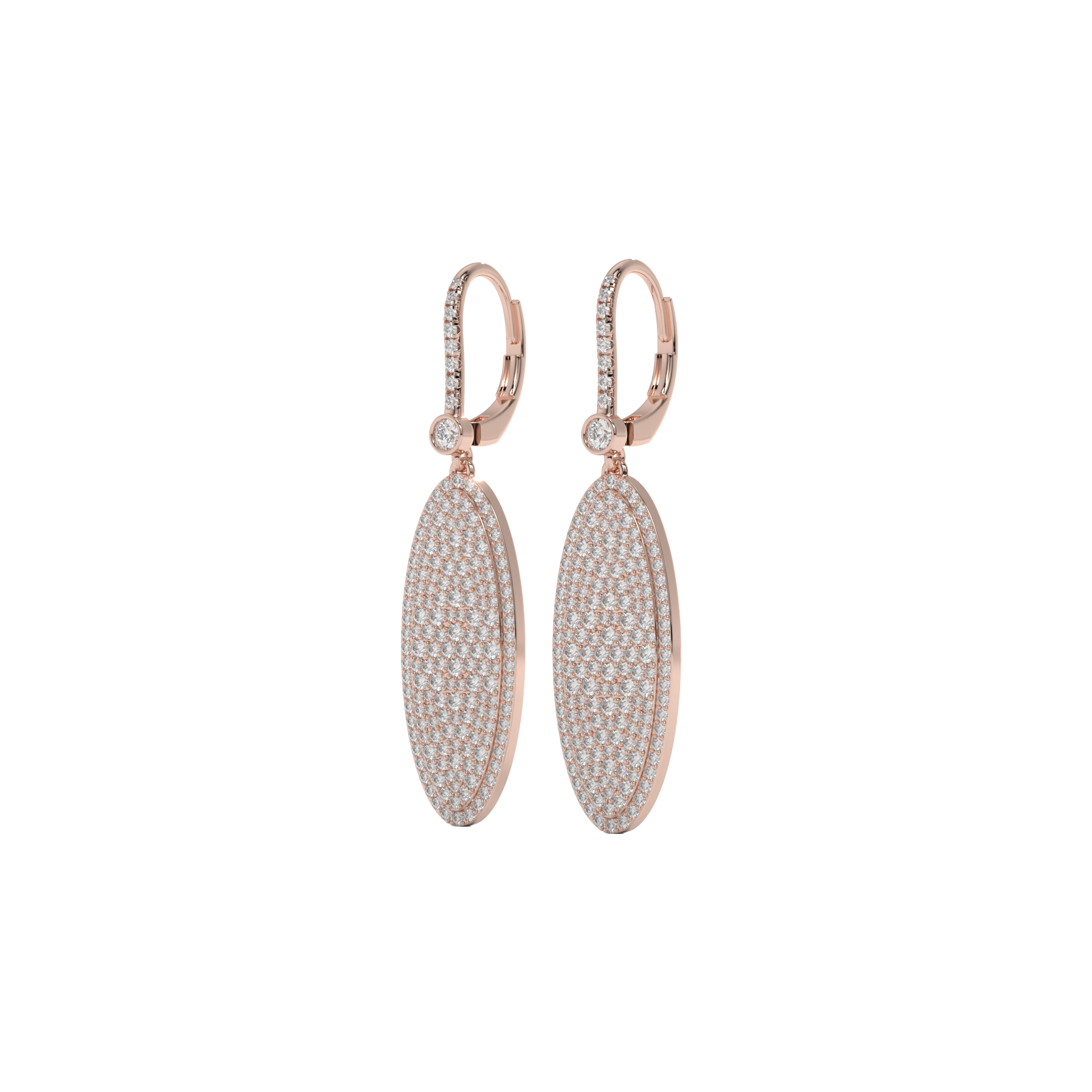 Luminous Oval Drop Earrings Caratlink