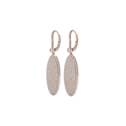 Luminous Oval Drop Earrings Caratlink