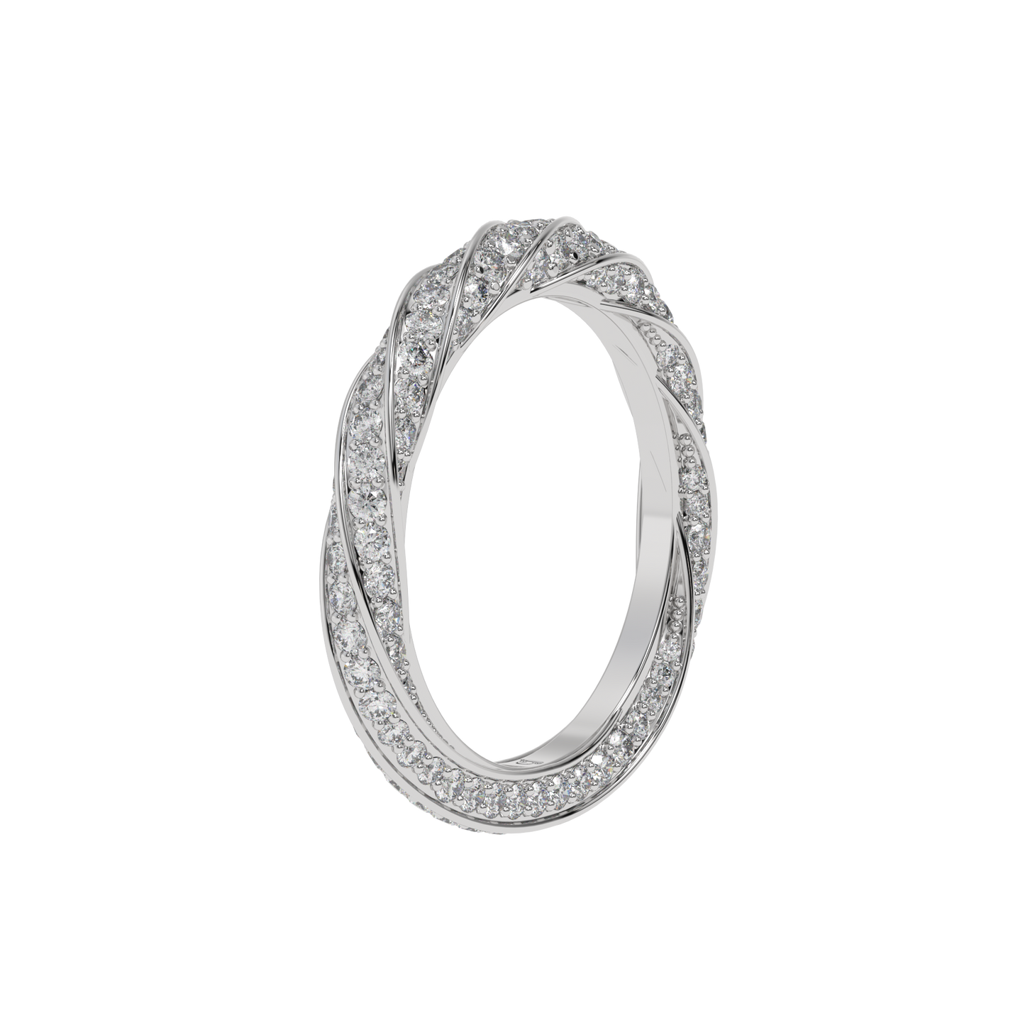 Infinity Criss-Cross Diamond Band