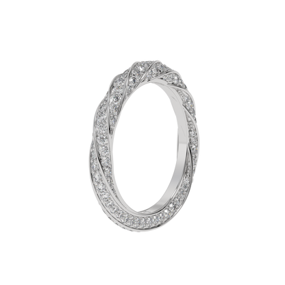 Infinity Criss-Cross Diamond Band