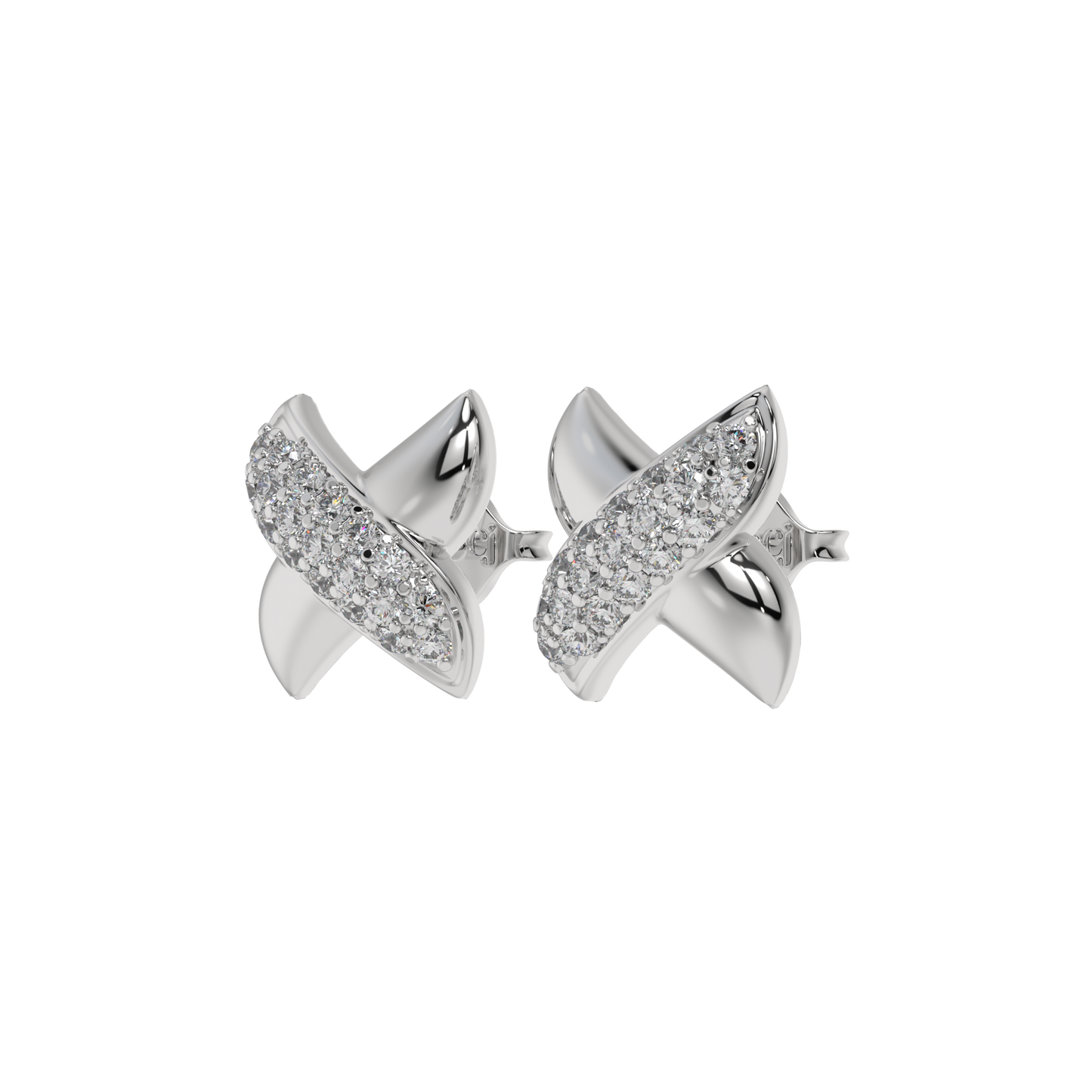 Crystal Crossover Studs CaratLink