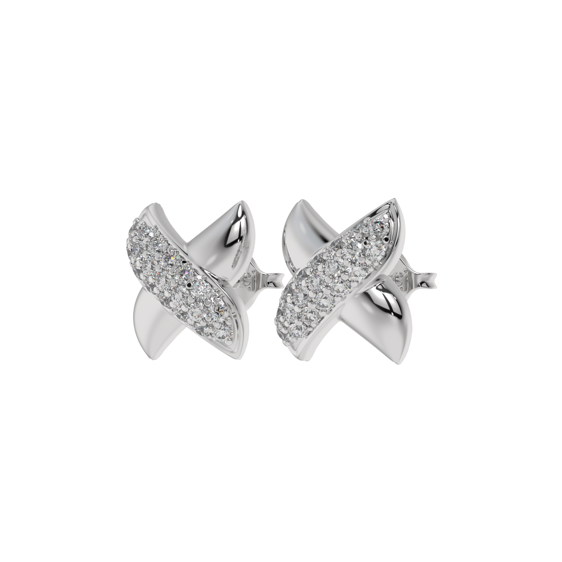 Crystal Crossover Studs CaratLink