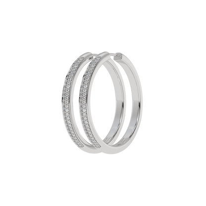 Eternal Spark Pavé Hoop Earrings Caratlink