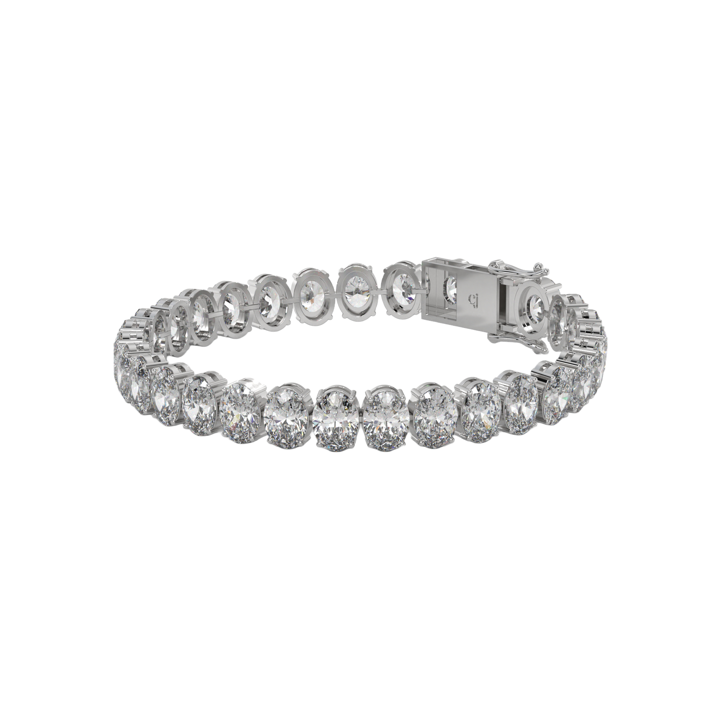 Classic Oval Diamond Tennis Bracelet Caratlink