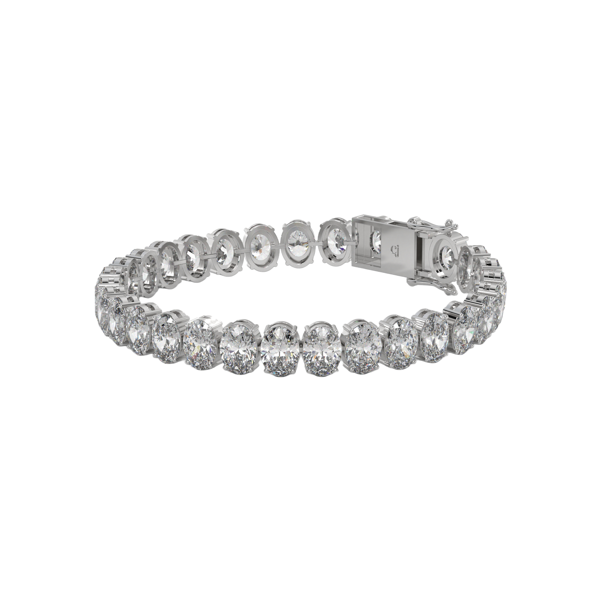 Classic Oval Diamond Tennis Bracelet Caratlink