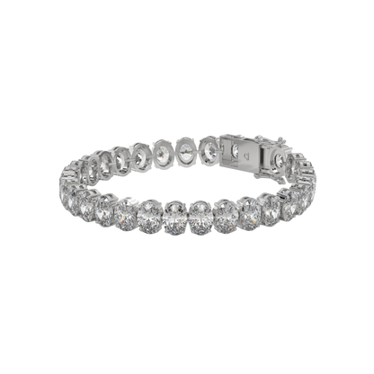 Classic Oval Diamond Tennis Bracelet Caratlink