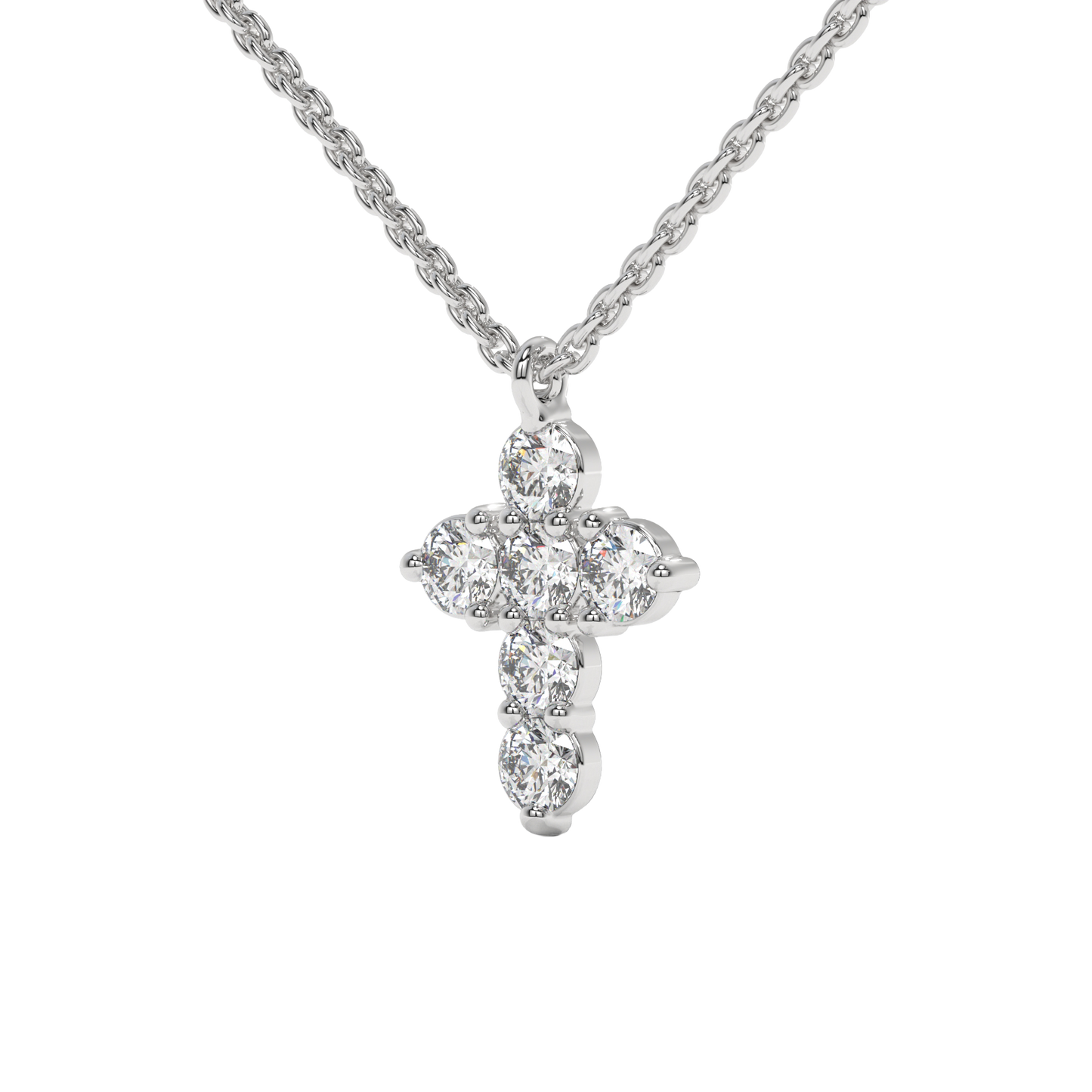 Radiant Cross Pendant Necklace Carat Link Jewels