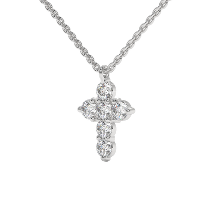 Radiant Cross Pendant Necklace Carat Link Jewels