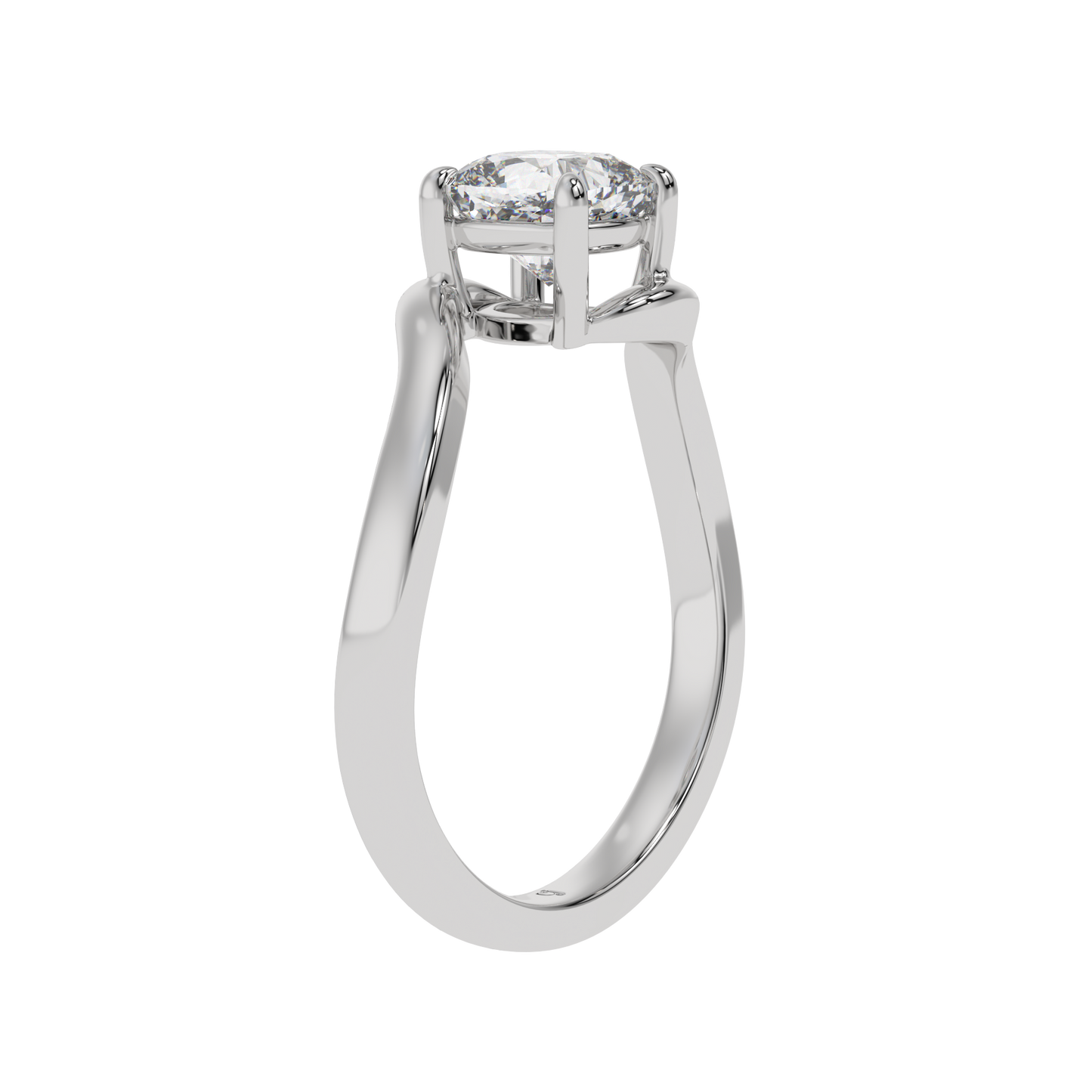 Pure Harmony Cushion Solitaire Ring - Caratlink