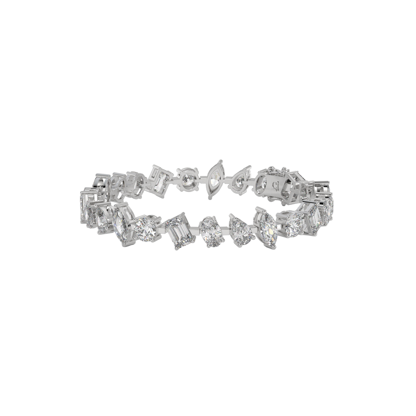 Harmony of Shapes Tennis Bracelet Carat Link Jewels