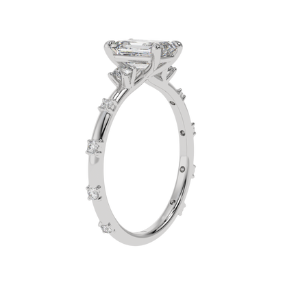 Celestial Glow Emerald Halo Ring - Caratlink