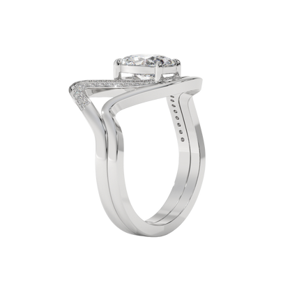 Eternal Wave Oval Diamond Ring Caratlink