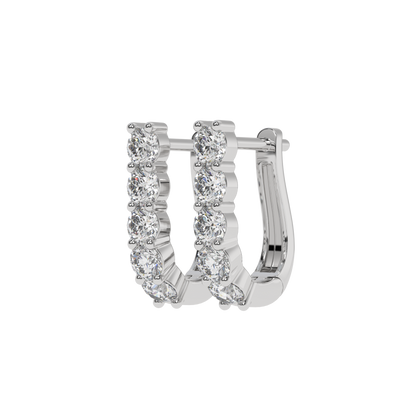 Classic Round Diamond Hoop Earrings CaratLink