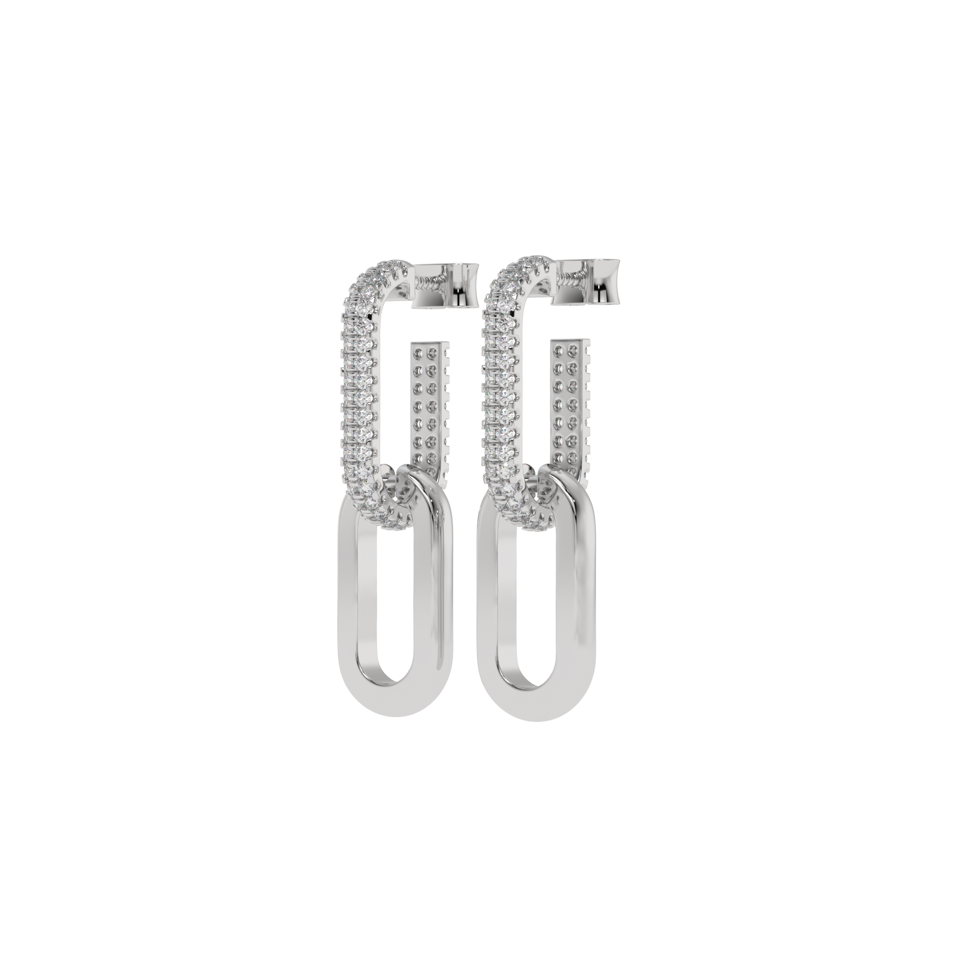 Diamond Link Drop Earrings Caratlink