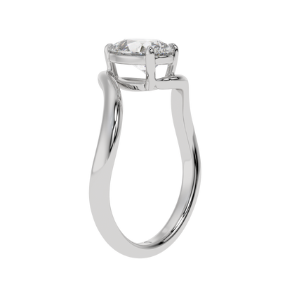 Grace Twist Pear Solitaire Ring - Caratlink