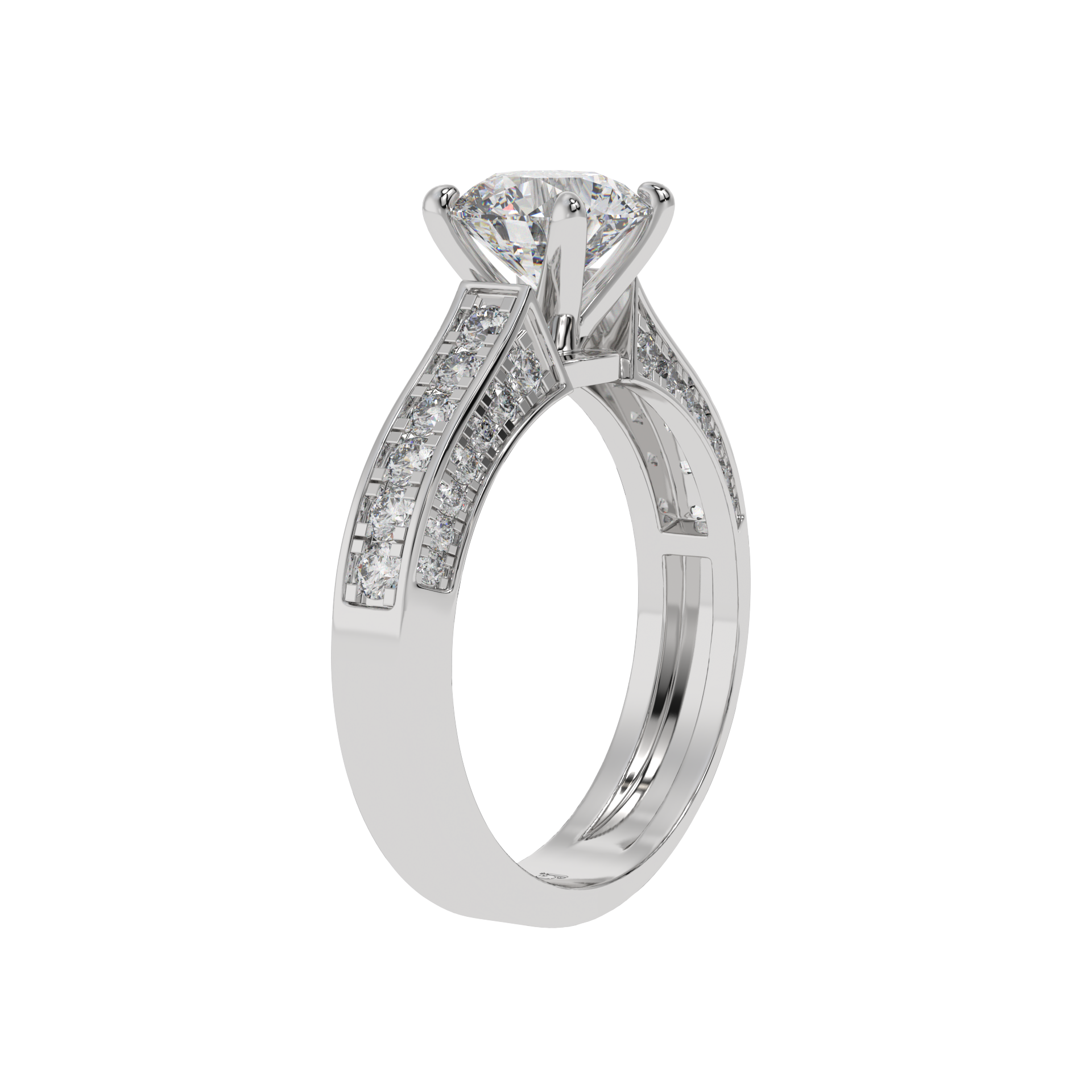 Classic Crown Solitaire Ring - Caratlink