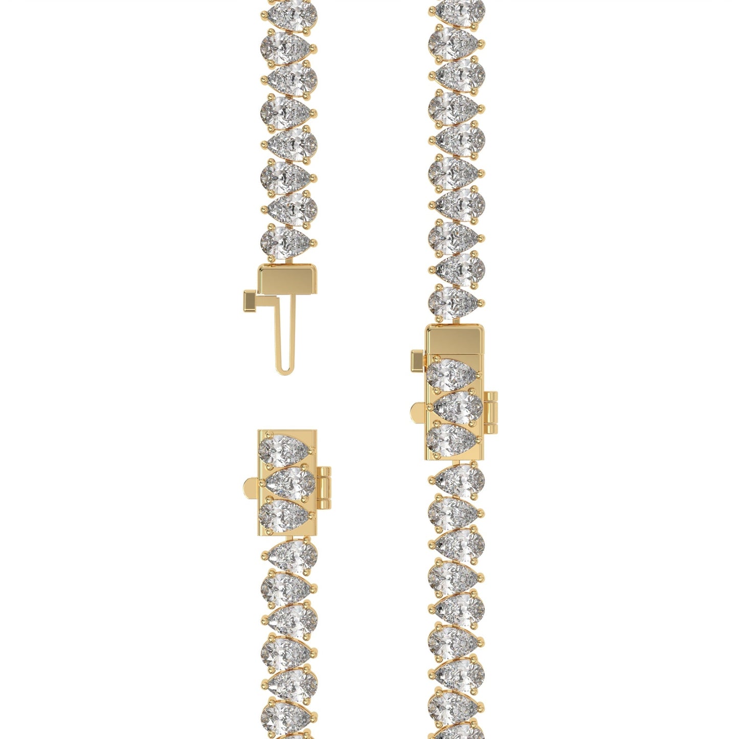 Pear Elegance Diamond  Tennis Bracelet Caratlink