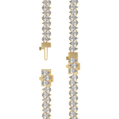 Pear Elegance Diamond  Tennis Bracelet Caratlink