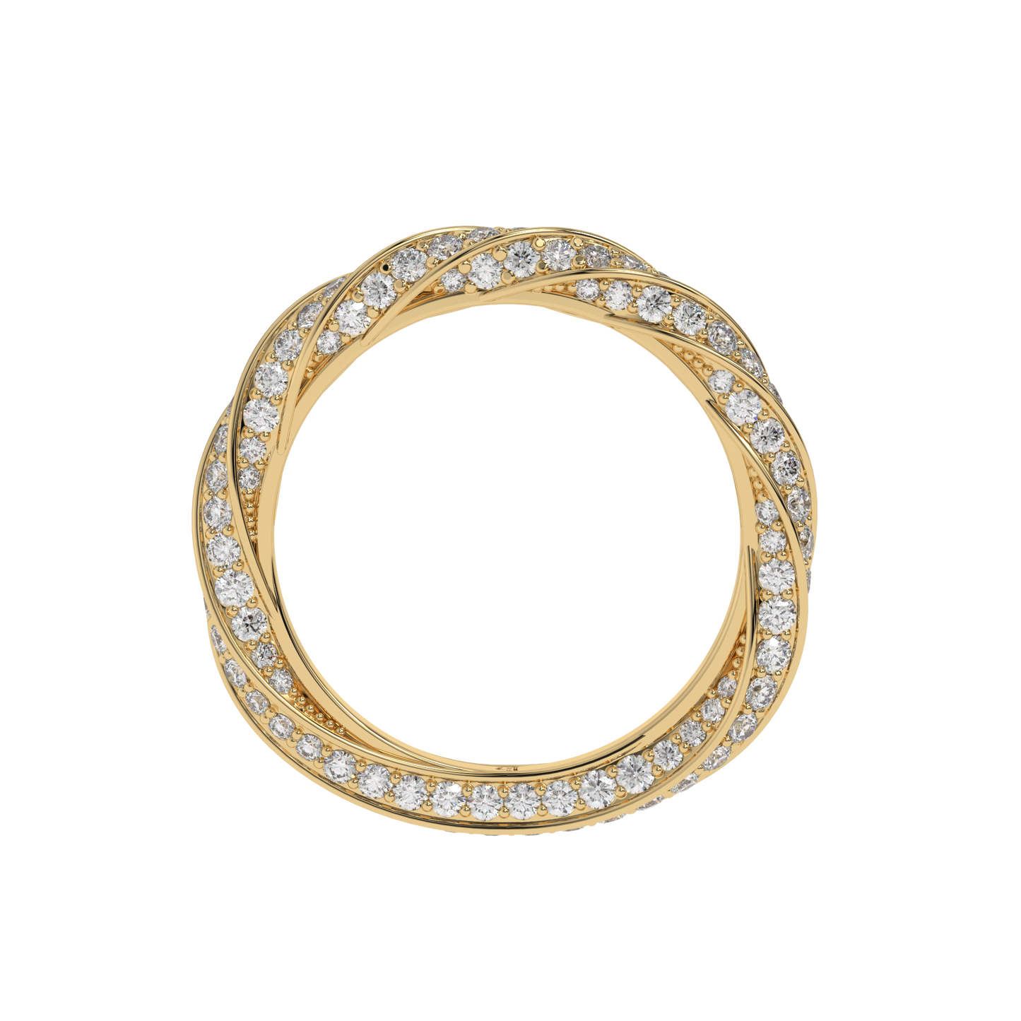 Infinity Criss-Cross Diamond Band