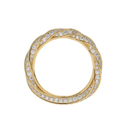Infinity Criss-Cross Diamond Band