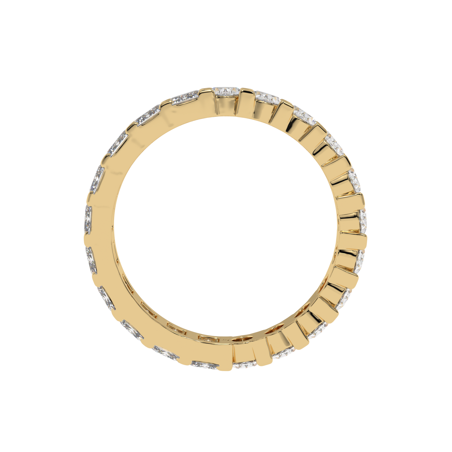 Eternal Emerald & Oval Diamond Eternity Ring Caratlink