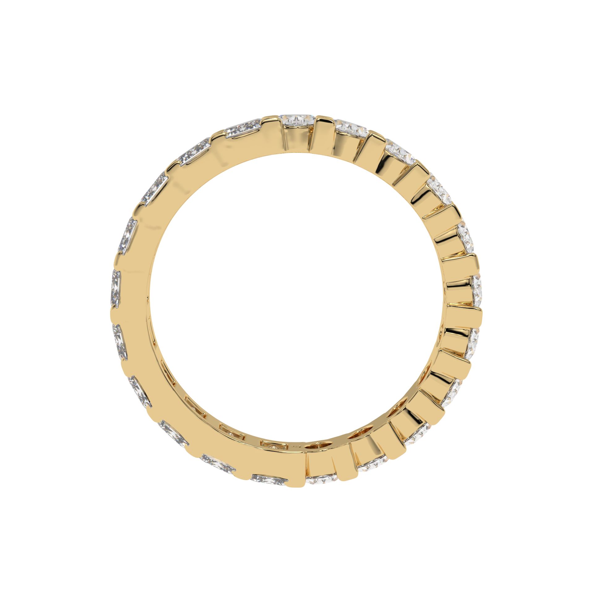 Eternal Emerald & Oval Diamond Eternity Ring Caratlink