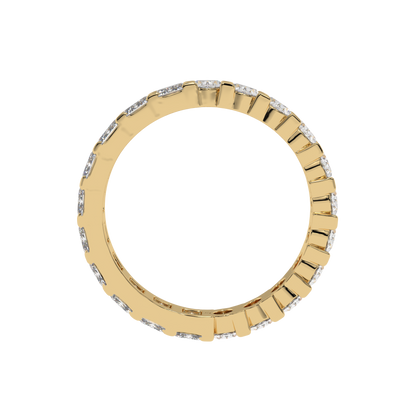 Eternal Emerald & Oval Diamond Eternity Ring Caratlink