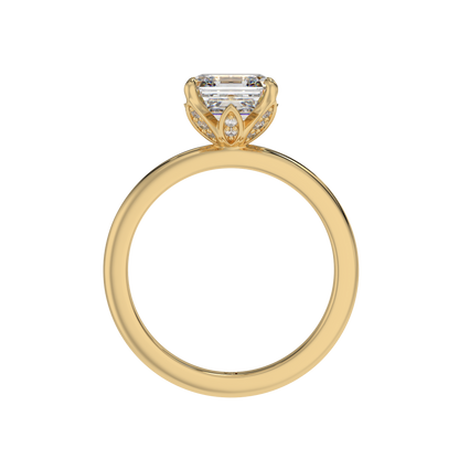 Royal Blossom Asscher Solitaire Ring - Caratlink