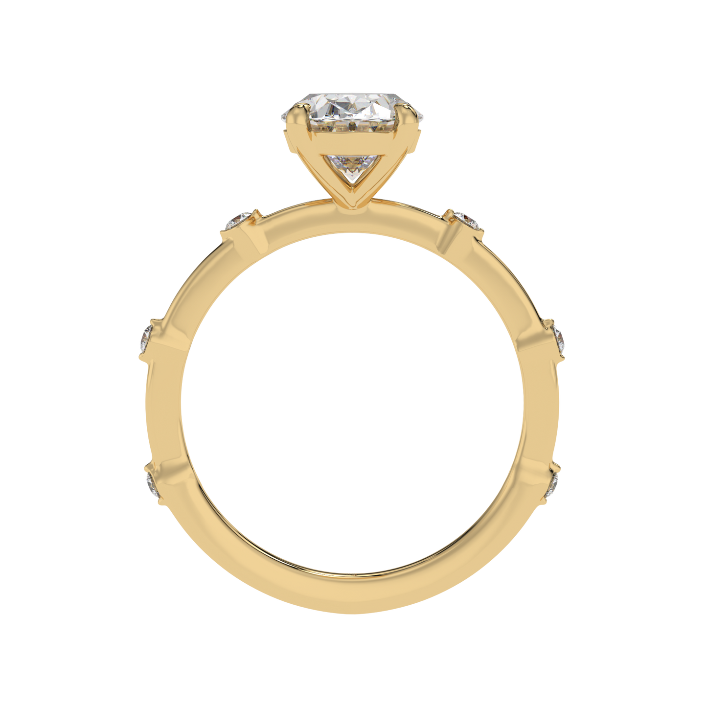 Luminous Charm Oval Solitaire Ring - Caratlink