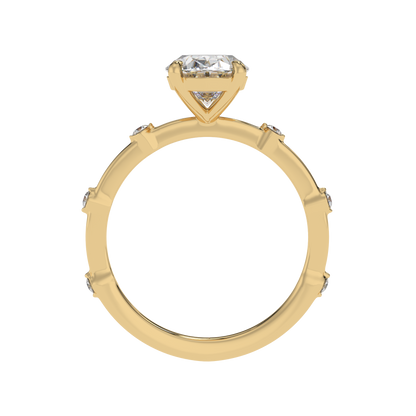 Luminous Charm Oval Solitaire Ring - Caratlink