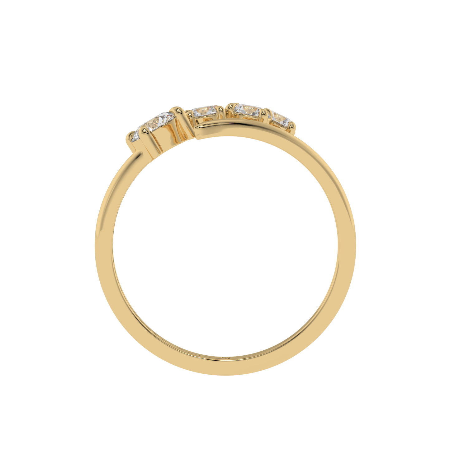Serena Curve Diamond Wrap Ring Caratlink