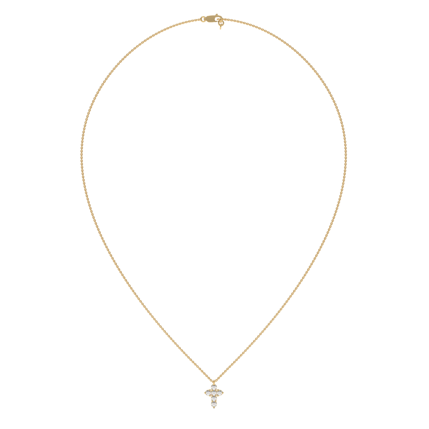 Radiant Cross Pendant Necklace Carat Link Jewels