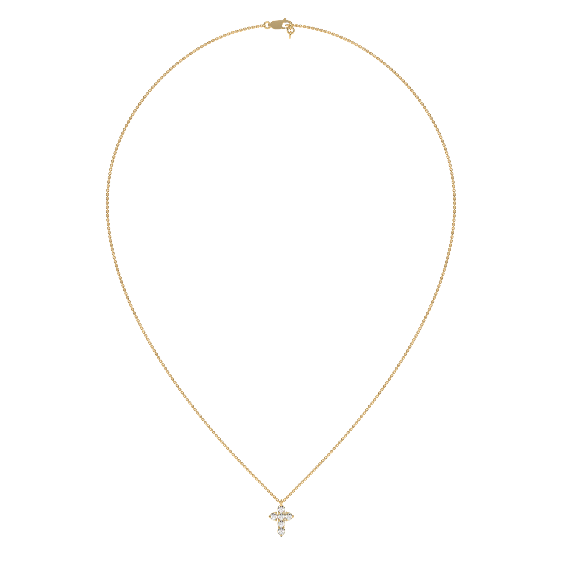 Radiant Cross Pendant Necklace Carat Link Jewels
