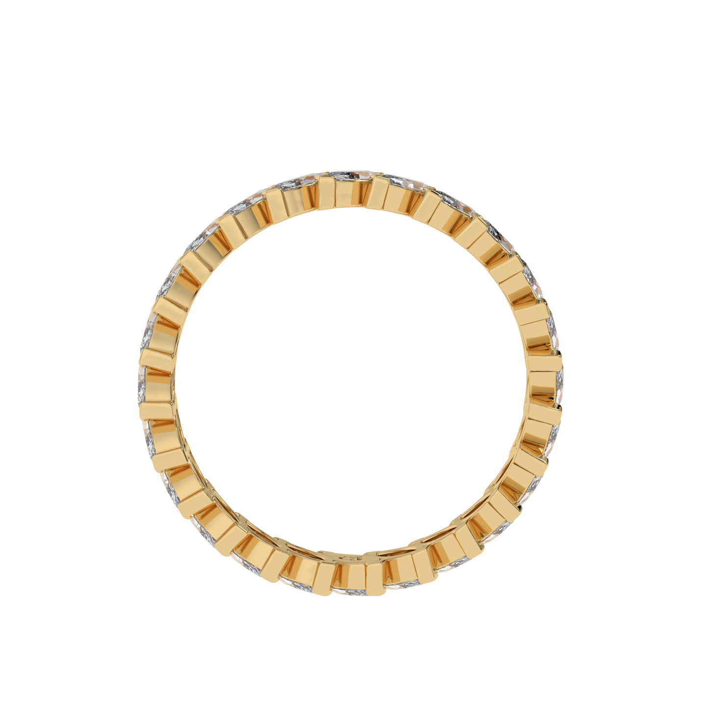 Eternal Emerald & Oval Diamond Eternity Ring Caratlink