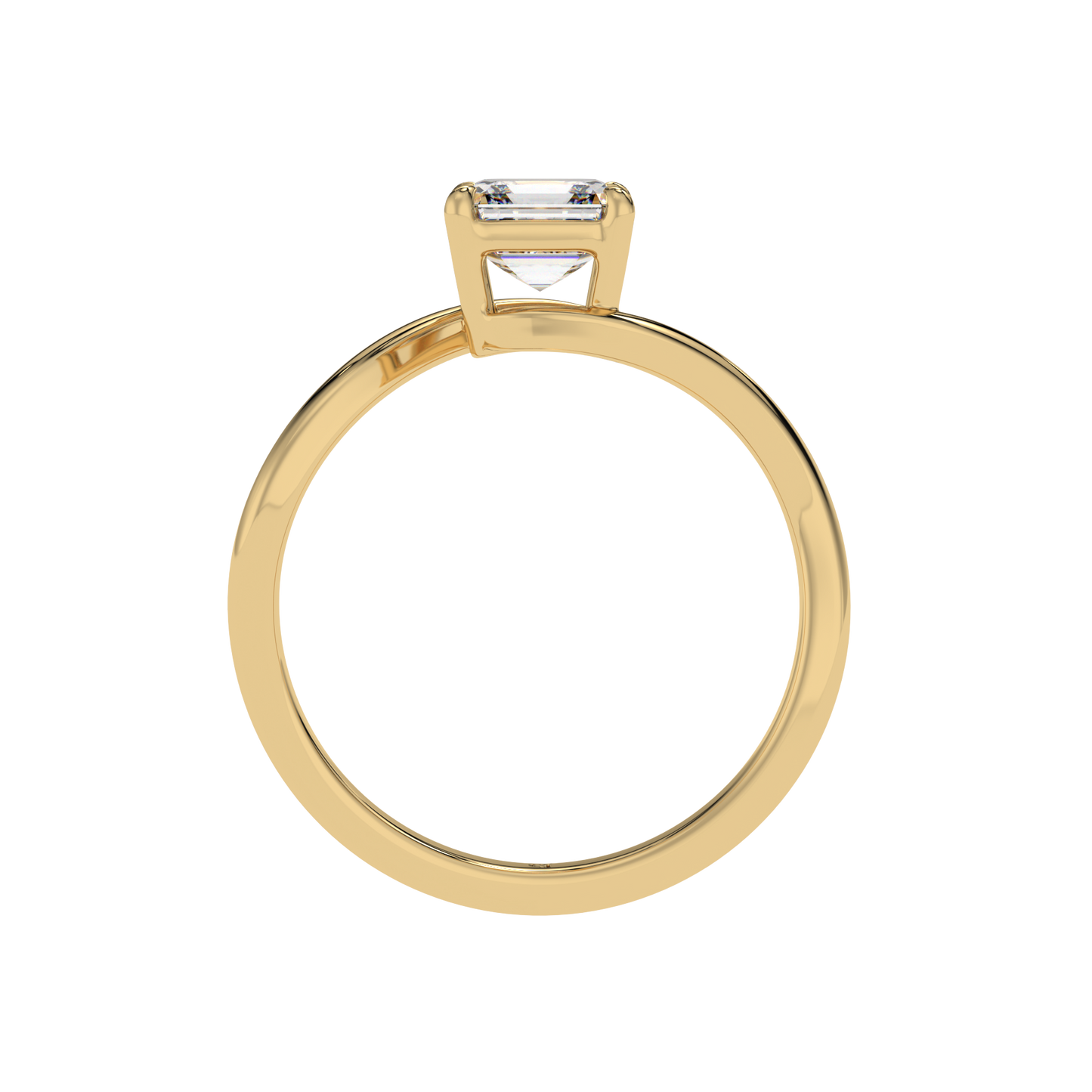 Timeless Twist Asscher Solitaire Ring - Caratlink