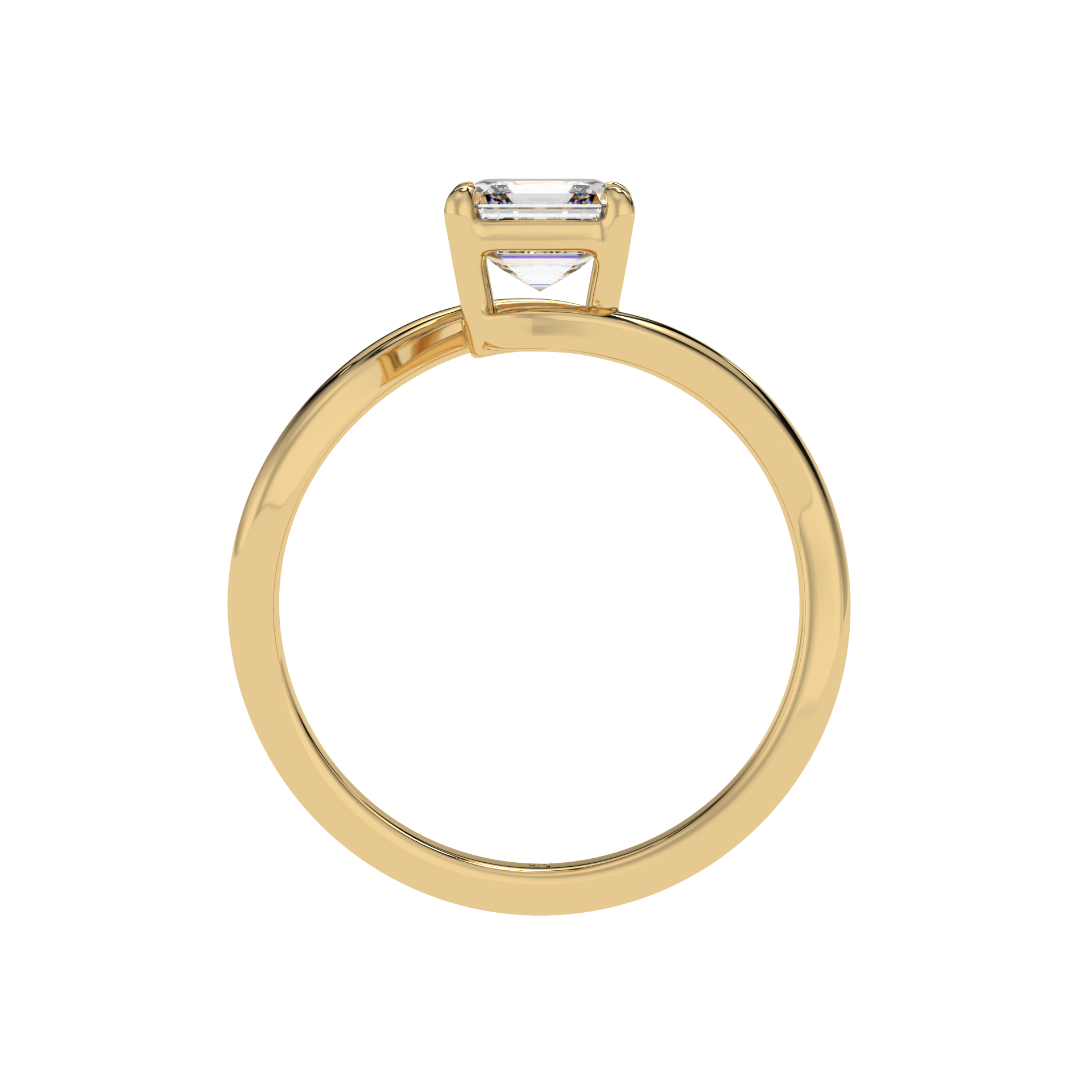 Timeless Twist Asscher Solitaire Ring - Caratlink
