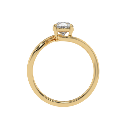 Grace Twist Pear Solitaire Ring - Caratlink