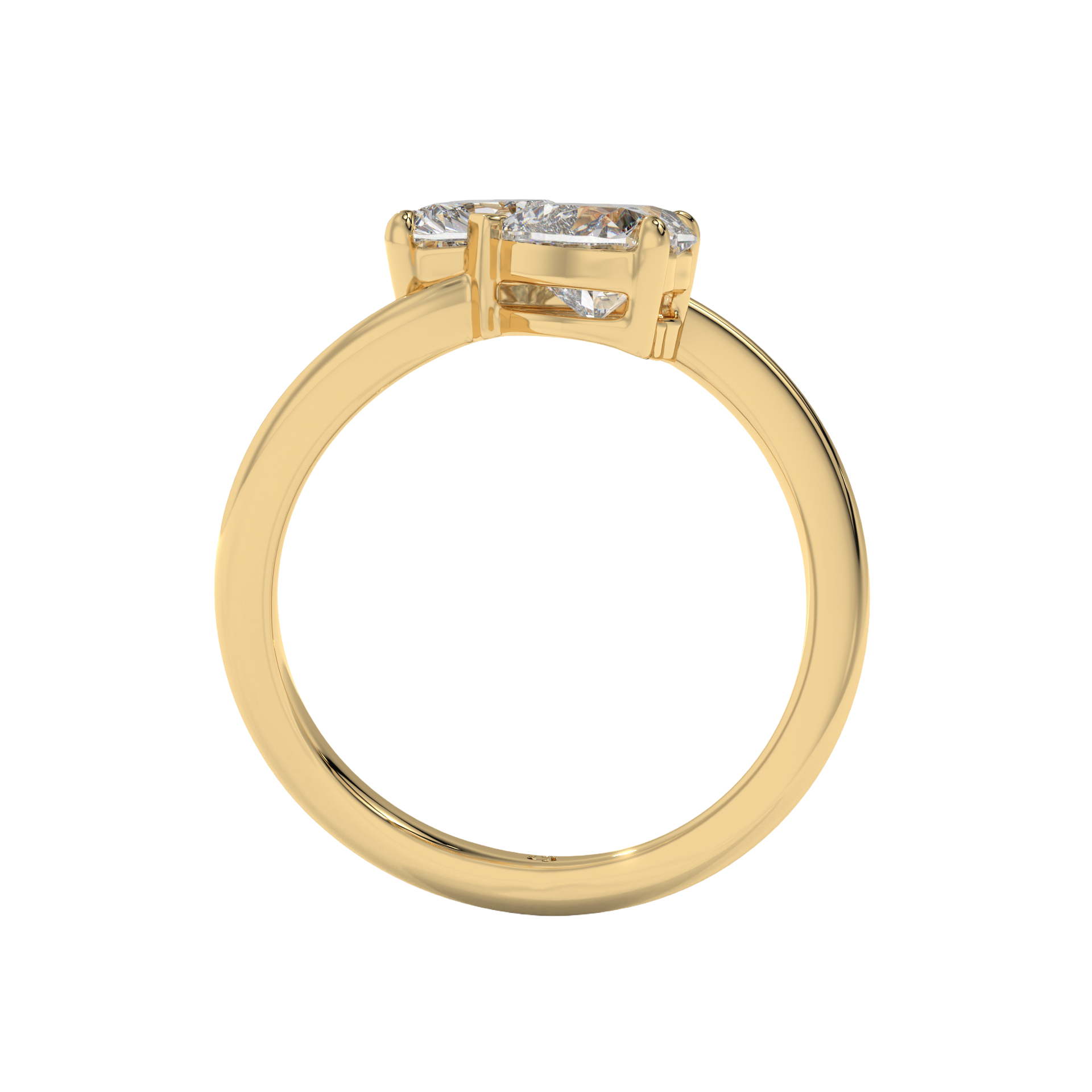 Twin Hearts Diamond Ring Caratlink