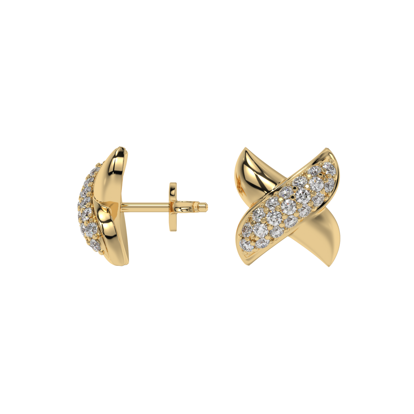 Crystal Crossover Studs CaratLink