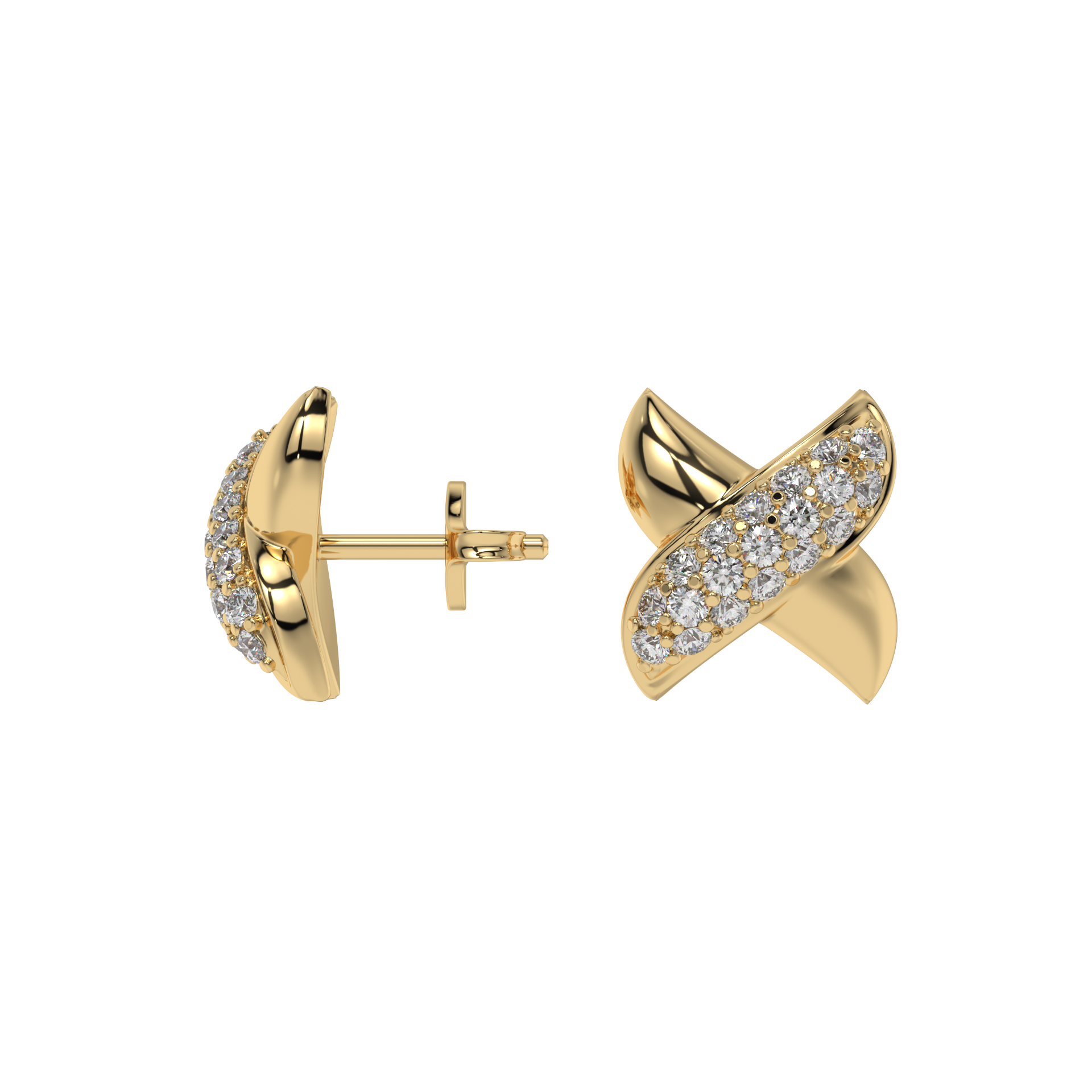 Crystal Crossover Studs CaratLink