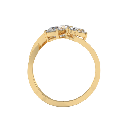 Radiant Dual Spark Diamond Ring Caratlink