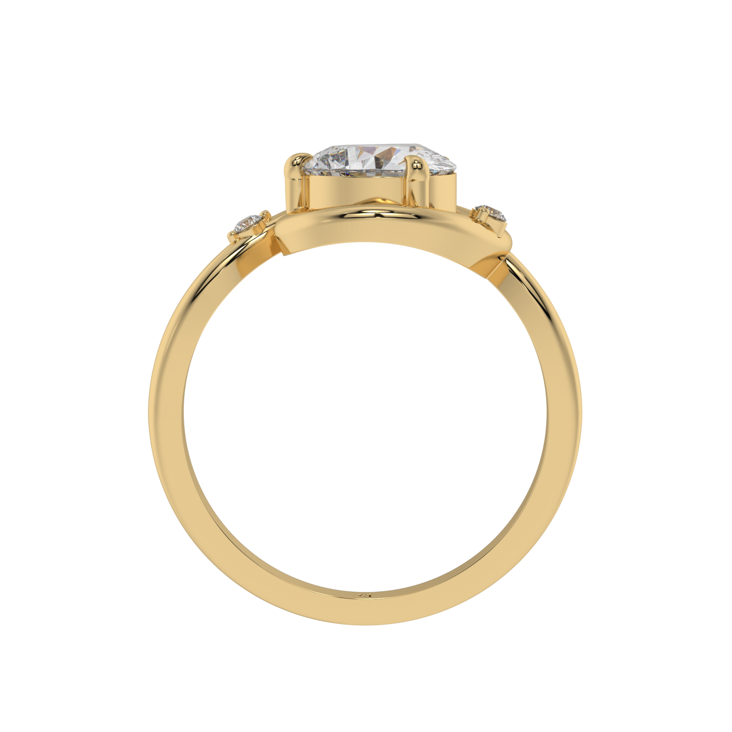 Eternal Swirl Pear Solitaire Ring - Caratlink