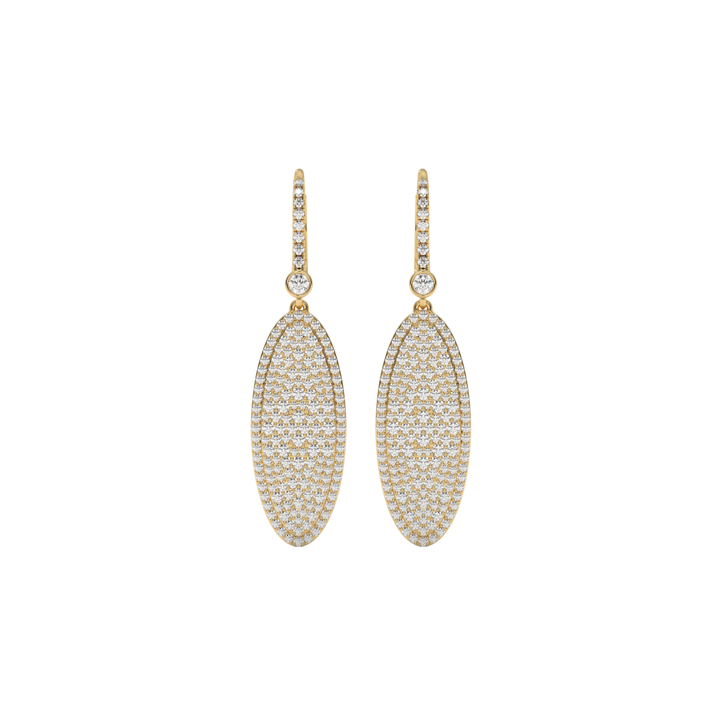 Luminous Oval Drop Earrings Caratlink
