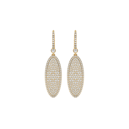 Luminous Oval Drop Earrings Caratlink