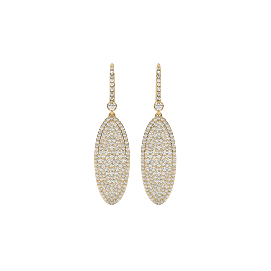 Luminous Oval Drop Earrings