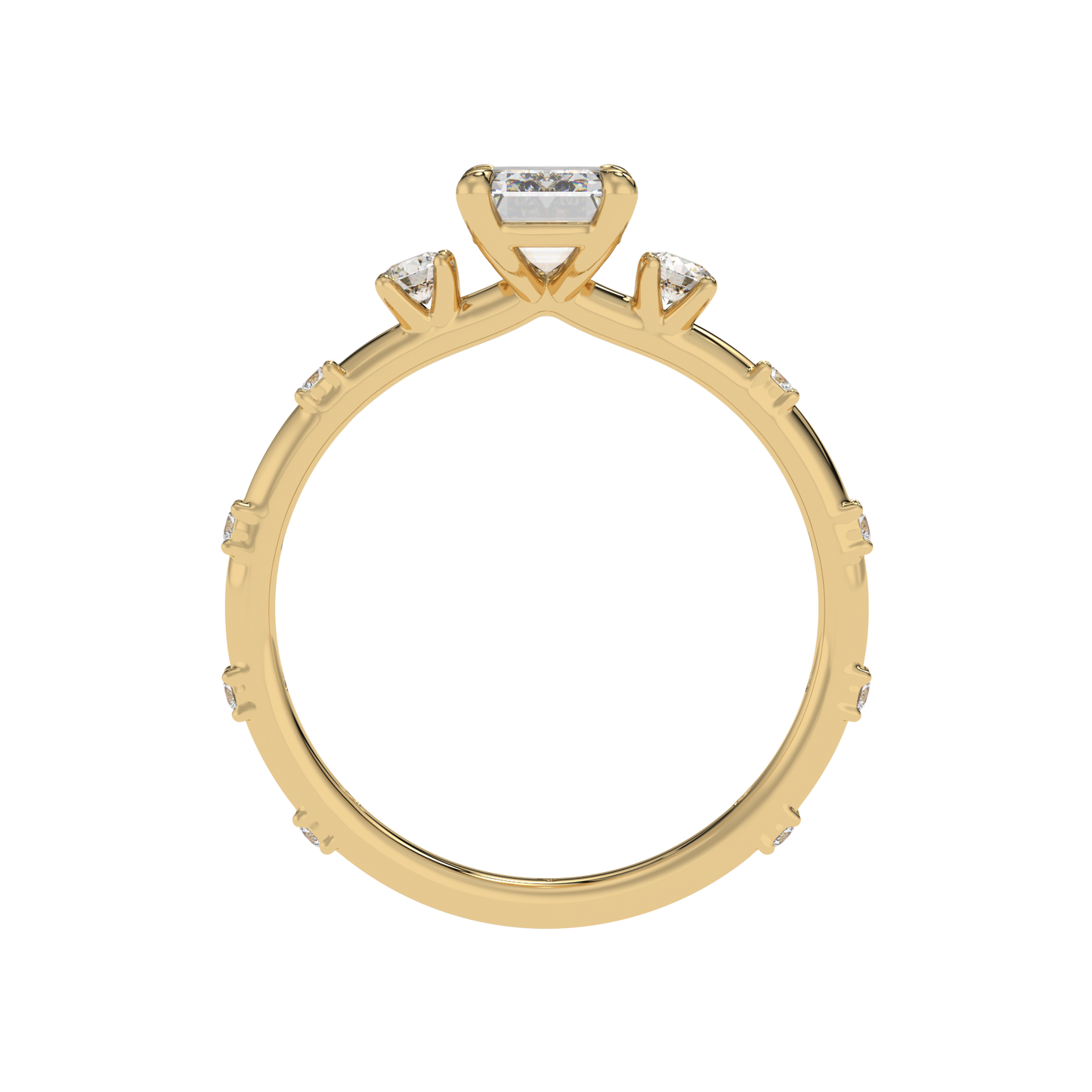 Celestial Glow Emerald Halo Ring - Caratlink