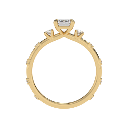 Celestial Glow Emerald Halo Ring - Caratlink